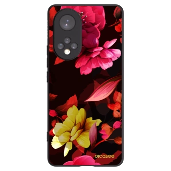 Picasee silikonski črni ovitek za Huawei Nova 9 - Dark Peonny