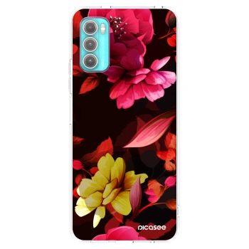 Picasee silikonski prozorni ovitek za Motorola Moto G60 - Dark Peonny
