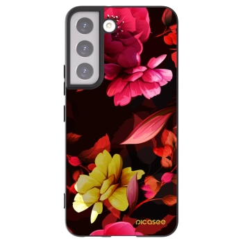 Picasee silikonski črni ovitek za Samsung Galaxy S22 5G - Dark Peonny