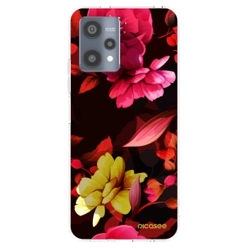 Picasee silikonski prozorni ovitek za Realme 9 Pro 5G - Dark Peonny