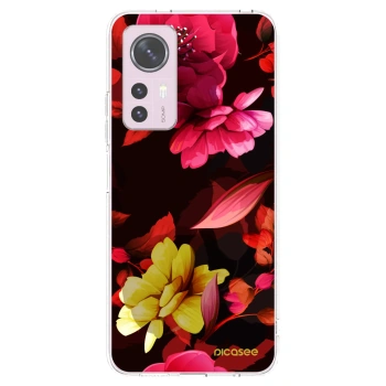 Picasee silikonski prozorni ovitek za Xiaomi 12 - Dark Peonny