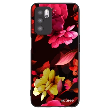 Picasee silikonski črni ovitek za OPPO A16s - Dark Peonny