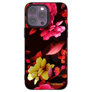 Picasee silikonski črni ovitek za Apple iPhone 14 Pro Max - Dark Peonny