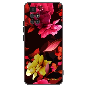 Picasee silikonski črni ovitek za Xiaomi Redmi 10 (2022) - Dark Peonny