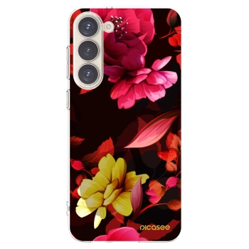 Picasee silikonski prozorni ovitek za Samsung Galaxy S23+ 5G - Dark Peonny