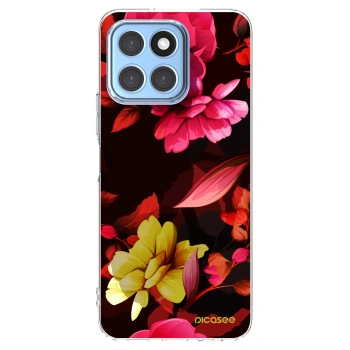 Picasee silikonski prozorni ovitek za Honor X8 5G - Dark Peonny