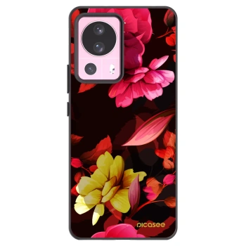 Picasee silikonski črni ovitek za Xiaomi 13 Lite - Dark Peonny