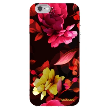 Picasee silikonski prozorni ovitek za Apple iPhone 6/6S - Dark Peonny