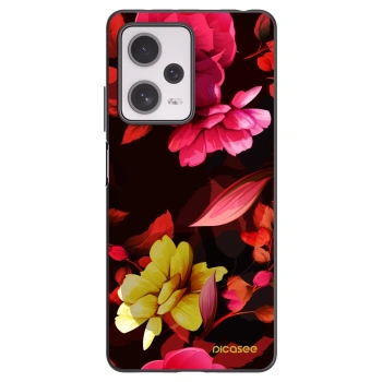 Picasee silikonski črni ovitek za Xiaomi Redmi Note 12 Pro+ 5G - Dark Peonny