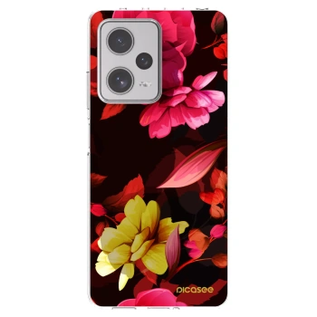 Picasee silikonski prozorni ovitek za Xiaomi Redmi Note 12 Pro+ 5G - Dark Peonny