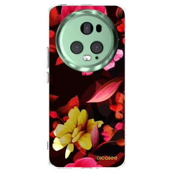 Picasee silikonski prozorni ovitek za Honor Magic5 Pro - Dark Peonny