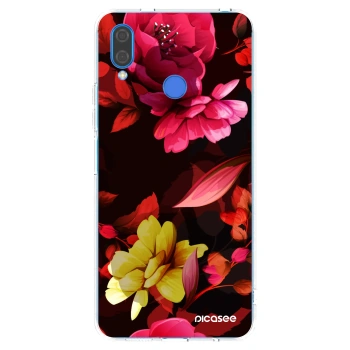 Picasee silikonski prozorni ovitek za Huawei Nova 3i - Dark Peonny