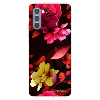 Picasee silikonski prozorni ovitek za Motorola Moto G62 - Dark Peonny