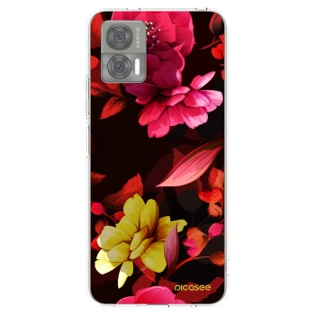 Picasee silikonski prozorni ovitek za Motorola Edge 30 Neo - Dark Peonny