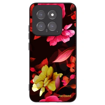 Picasee silikonski črni ovitek za Xiaomi 14 - Dark Peonny