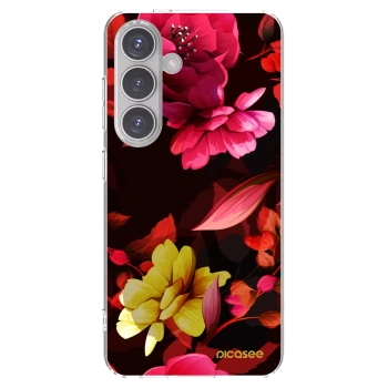 Picasee silikonski prozorni ovitek za Samsung Galaxy S24 S921B 5G - Dark Peonny