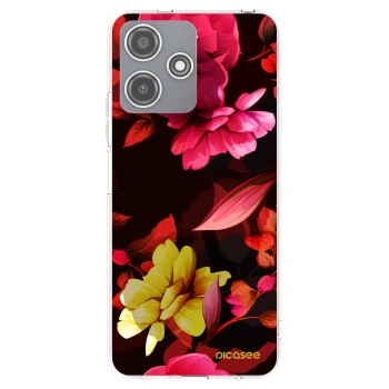 Picasee silikonski prozorni ovitek za Xiaomi Redmi 12 5G - Dark Peonny