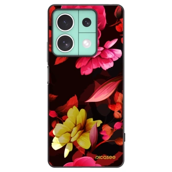 Picasee silikonski črni ovitek za Xiaomi Redmi Note 13 5G - Dark Peonny