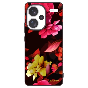 Picasee silikonski črni ovitek za Xiaomi Redmi Note 13 Pro+ 5G - Dark Peonny