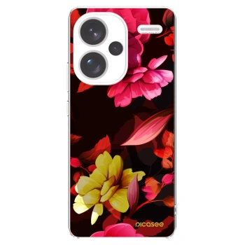 Picasee silikonski prozorni ovitek za Xiaomi Redmi Note 13 Pro+ 5G - Dark Peonny