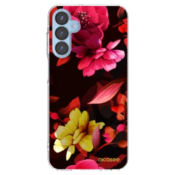 Picasee silikonski prozorni ovitek za Samsung Galaxy A15 A156B 5G - Dark Peonny