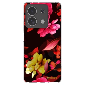 Picasee silikonski prozorni ovitek za Xiaomi Redmi Note 13 4G - Dark Peonny