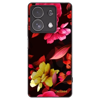 Picasee silikonski črni ovitek za Xiaomi Redmi Note 13 Pro 4G - Dark Peonny