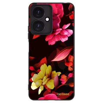 Picasee silikonski črni ovitek za Xiaomi Redmi 13C 5G - Dark Peonny