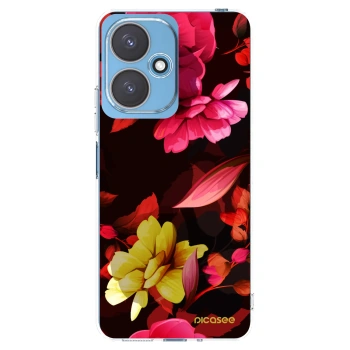 Picasee silikonski prozorni ovitek za Xiaomi Redmi 13C 5G - Dark Peonny