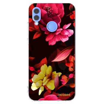 Picasee silikonski prozorni ovitek za Honor 10 Lite - Dark Peonny