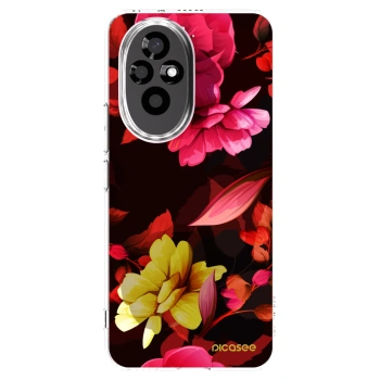 Picasee silikonski prozorni ovitek za Honor 200 5G - Dark Peonny