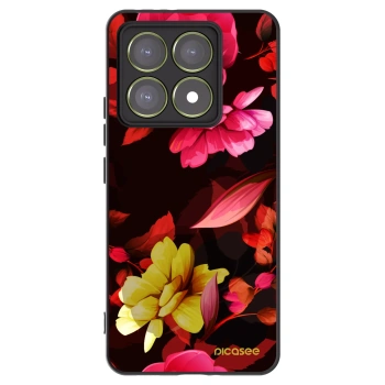 Picasee silikonski črni ovitek za Xiaomi 14T - Dark Peonny