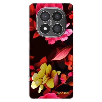 Picasee silikonski prozorni ovitek za Xiaomi Redmi Note 14 Pro+ 5G - Dark Peonny