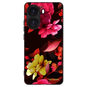 Picasee silikonski črni ovitek za Xiaomi Poco X7 Pro 5G - Dark Peonny