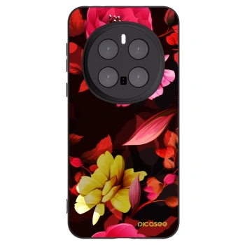 Picasee silikonski črni ovitek za Honor Magic7 Pro 5G - Dark Peonny