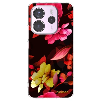 Picasee silikonski prozorni ovitek za Xiaomi Redmi Note 14 4G - Dark Peonny
