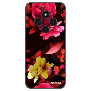 Picasee silikonski črni ovitek za Xiaomi Poco C75 - Dark Peonny