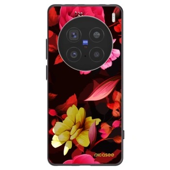 Picasee silikonski črni ovitek za Vivo X200 Pro - Dark Peonny