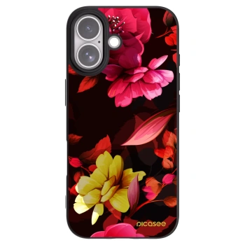 Picasee silikonski črni ovitek za Apple iPhone 17 - Dark Peonny