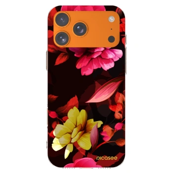 Picasee silikonski prozorni ovitek za Apple iPhone 17 Pro Max - Dark Peonny