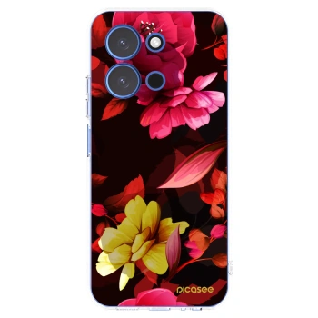 Picasee silikonski prozorni ovitek za Xiaomi Redmi 15C 4G - Dark Peonny