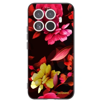 Picasee silikonski črni ovitek za Xiaomi 15T Pro - Dark Peonny