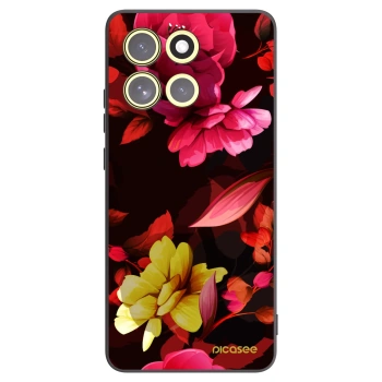 Picasee silikonski črni ovitek za Motorola Moto G86 Power 5G - Dark Peonny