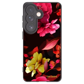 Picasee silikonski črni ovitek za Samsung Galaxy S26 - Dark Peonny
