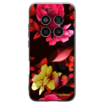 Picasee silikonski črni ovitek za Honor Magic8 Pro 5G - Dark Peonny