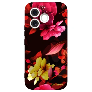 Picasee silikonski črni ovitek za Honor 600 Lite - Dark Peonny