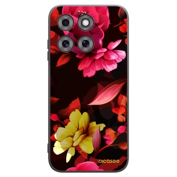 Picasee silikonski črni ovitek za Motorola Moto G77 - Dark Peonny
