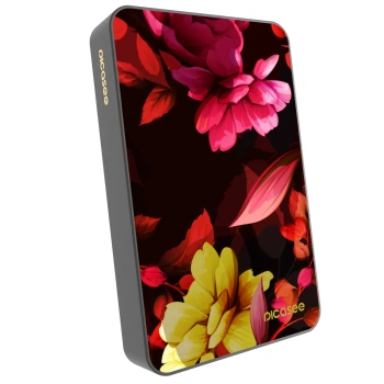 Picasee Prenosna baterija z MagSafe 10 000 mAh Siva - Dark Peonny