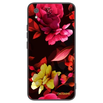 Picasee silikonski črni ovitek za Xiaomi Redmi 7A - Dark Peonny
