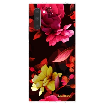 Picasee silikonski prozorni ovitek za Samsung Galaxy Note 10 N970F - Dark Peonny